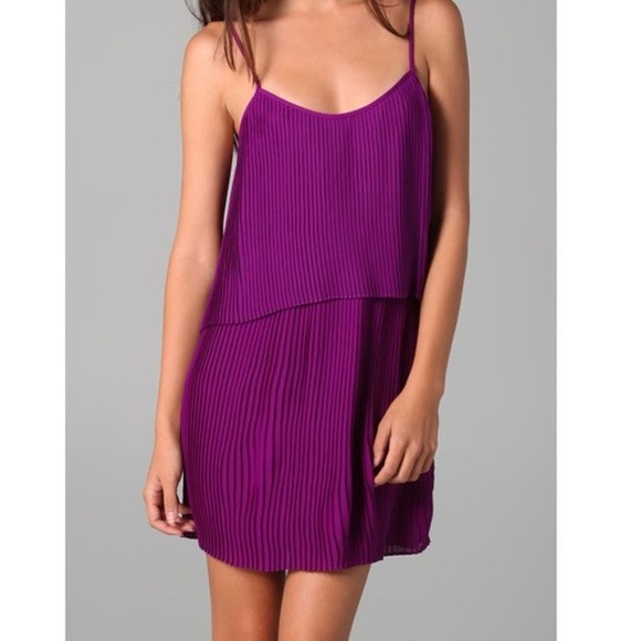 Parker Dresses & Skirts - Parker Accordion Pleated A-Line Mini Dress Adjustable Spaghetti Straps Size S